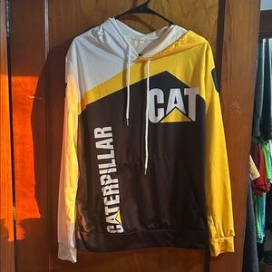 Caterpillar Men's Hoodie in Yellow, Black, and White